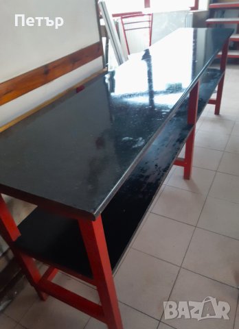 Ламиниран кухненски термоплот с двоен рафт, снимка 2 - Маси - 44405411