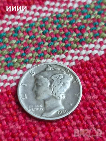 Сребърна монета дайм one dime 1936