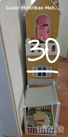 Голяма дървена къща за кукли с асансьор, снимка 2 - Играчки за стая - 48637729