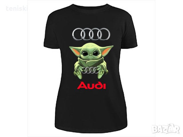 Мъжки и дамски тениски Baby Yoda Hug Audi Volkswagen, снимка 3 - Тениски - 35451423