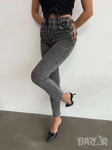 Екстравагантни дънки Слим модел с еластан  , снимка 2 - Дънки - 50912321