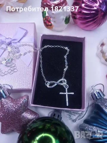 Колие кръст и безкрайност , снимка 5 - Колиета, медальони, синджири - 48758288