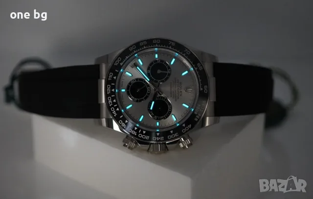 Rolex Daytona Silver silicone strap ghost , снимка 6 - Мъжки - 56537955