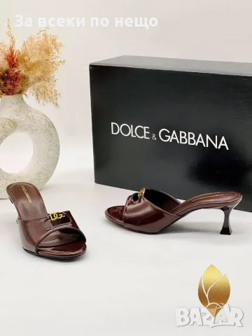 Dolce&Gabbana Дамски Чехли На Ток - Различни Цветове Код SEM-465, снимка 4 - Чехли - 55871543