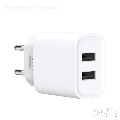 Зарядно устройство комплект XO CE02C 2x USB 2,1A + USB-C кабел, Бяло , снимка 3 - Оригинални зарядни - 52575048