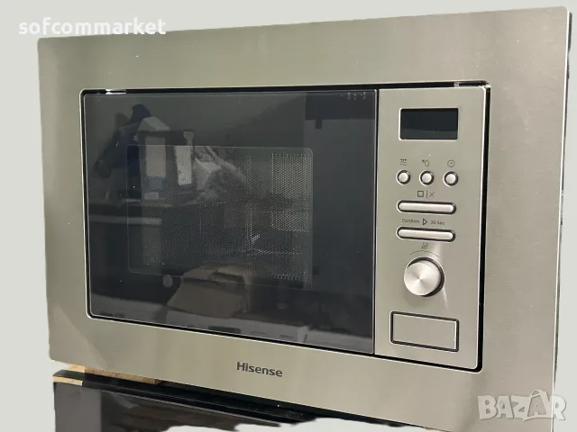 Микровълнова за вграждане Hisense BIM320G41X (20л, Инокс) – С лек транспортен дефект, снимка 2 - Микровълнови - 55707973