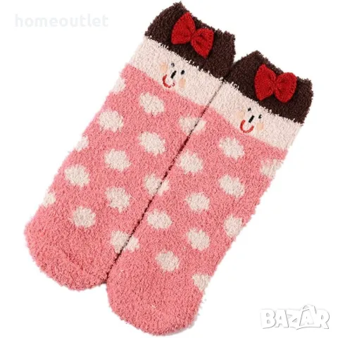 ПРОМОЦИЯ Пухкави чорапи със забавни мотиви, к-т от 3бр, X0019CETRL, снимка 3 - Дамски чорапи - 48392751