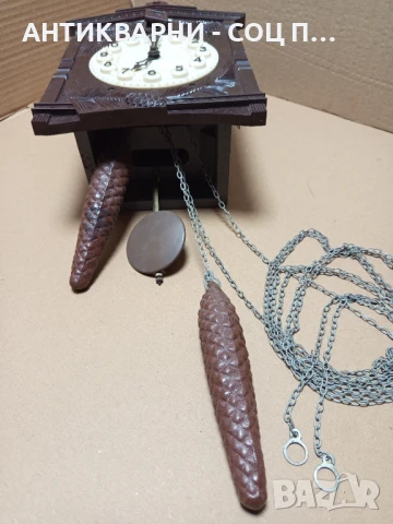 Стар Стенен Руски Часовник Кукувица., снимка 4 - Антикварни и старинни предмети - 51302838