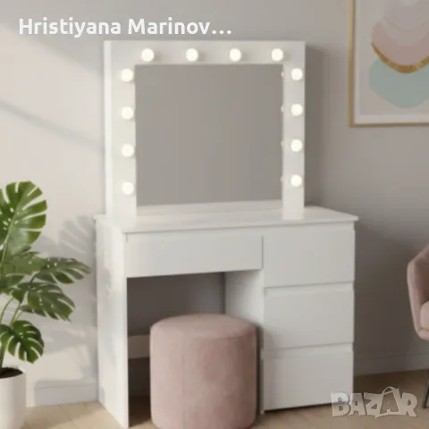 Тоалетка с голямо Led огледало - перфектна за всеки интериор, снимка 9 - Други - 56112032