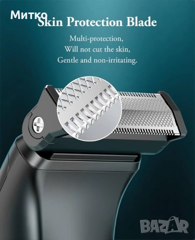 Електрическа самобръсначка Kensen, с въртящи се ножчета, черна, за мъже, снимка 2 - Електрически самобръсначки - 53071602