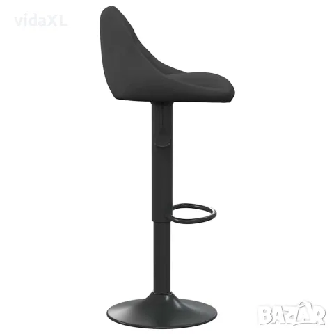 vidaXL Бар табуретка, черна, кадифе, снимка 4 - Столове - 56147116
