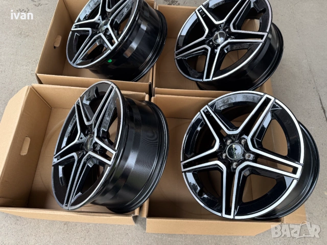 4 бр. чисто нови алуминиеви джанти Mercedes 20'' 5x112 , централен отвор 66.5, 8.5J ET36, снимка 6 - Гуми и джанти - 53039945