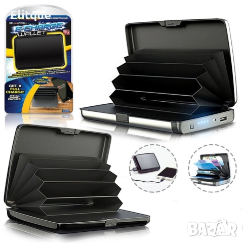Портфейл - органайзер за пари, карти, смартфони и функция на зарядно, снимка 8 - Друга електроника - 52870824