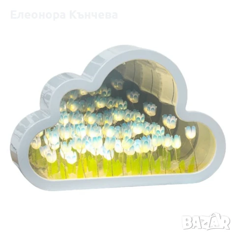 Нощна лампа с огледален ефект, снимка 3 - Настолни лампи - 50991563