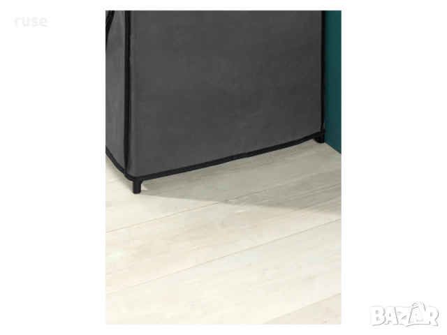 НОВ! Текстилен гардероб с лост и рафтове 174х100х46см сив, снимка 7 - Гардероби - 52519116