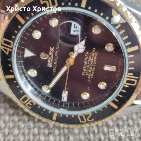  Мъжки луксозен часовник Rolex Submariner , снимка 4 - Мъжки - 41513203