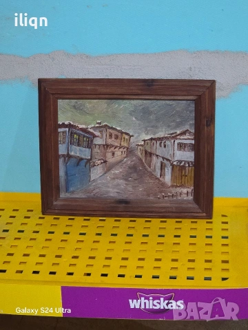 Стара картина. Размери на снимките. Цена 49.99€. За Севлиево безплатна доставка., снимка 4 - Антикварни и старинни предмети - 53918630
