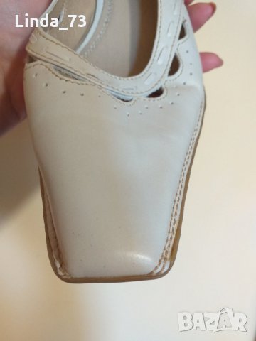 Дам.обувки/сандали-"MINOZZI-.MILANO"/ест.кожа/,№39 -цвят-екрю. Закупени от Италия., снимка 5 - Дамски обувки на ток - 29420254