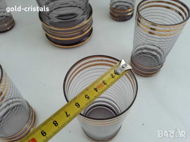 Антикварен сервиз цветно лилаво стъкло , снимка 5 - Антикварни и старинни предмети - 31027805
