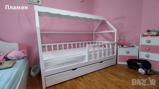 Детско легло тип къщичка с издърпващ се шкаф, снимка 3 - Други стоки за дома - 40436720