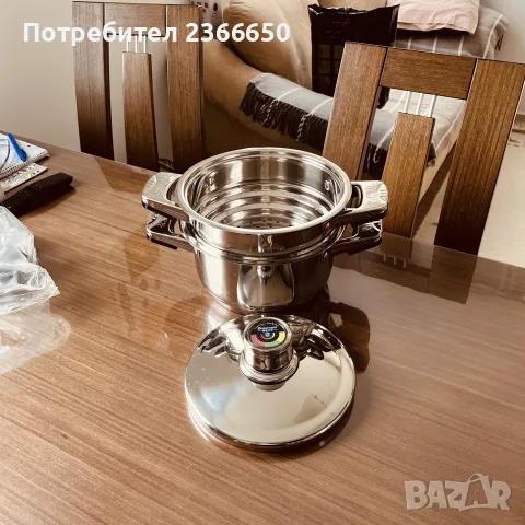Тенджера с приставка за готвене на пара , снимка 3 - Съдове за готвене - 56231927