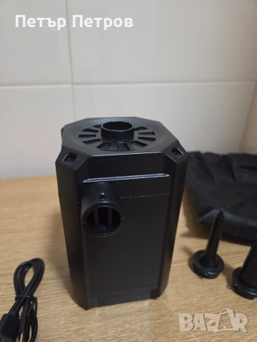 Чисто нова преносима електрическа помпа за надуваеми предмети. 5200МАH 3 накрайника, снимка 3 - Друга електроника - 52962131