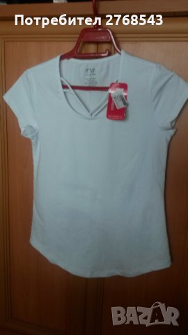 Дамска блуза НОВА с декоративно деколте , снимка 1 - Тениски - 29678192