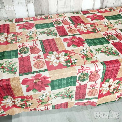 4170 Коледна покривка за маса 120 x 150cm, снимка 3 - Покривки за маси - 42832331