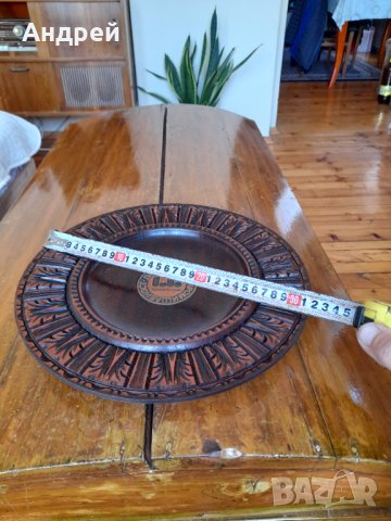 Стара чиния за стена ДСО Млечна Промишленост, снимка 2 - Антикварни и старинни предмети - 42222802