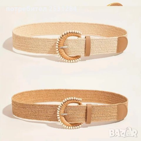 Нова дамска лятна плетена чанта с пискюл, снимка 8 - Чанти - 50573526