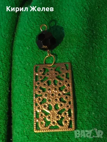 СТАРО ФИЛИГРАННО ИЗРАБОТЕНО ПОЗЛАТЕНО АРТ УКРАШЕНИЕ ВИСУЛКА с ФАСЕТИРАН КРИСТАЛ 14364, снимка 8 - Антикварни и старинни предмети - 35653892