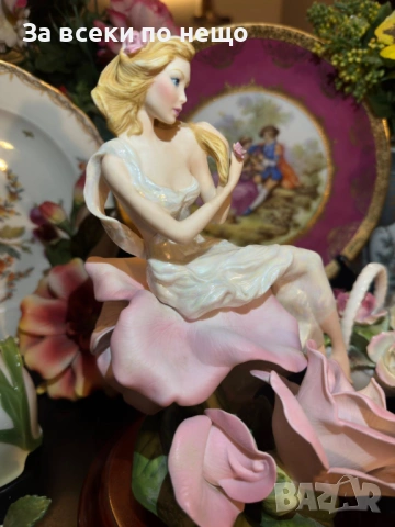 Franklin Mint Sculpture Figurine “Lady Rose” художник Jegou изработена през 1988 Код P2169, снимка 17 - Антикварни и старинни предмети - 54168083