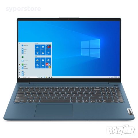 Лаптоп LENOVO IP5 82LN00SHBM 15.6 инча,AMD Ryzen 5, RAM-16GB, SSD-512GB, Windows 11, син, SS300047, снимка 1 - Лаптопи за дома - 38275264