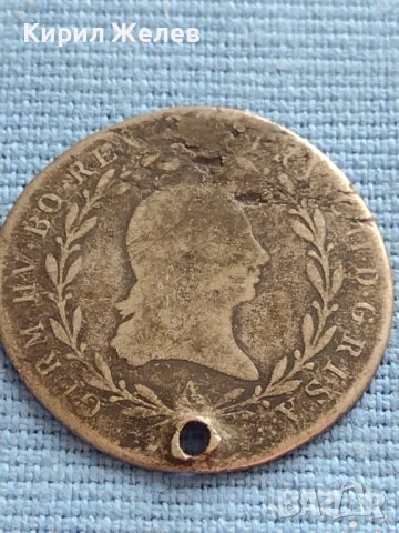 Сребърна монета 10 кройцера 1793г. Франц втори Виена Свещена Римска империя 13719