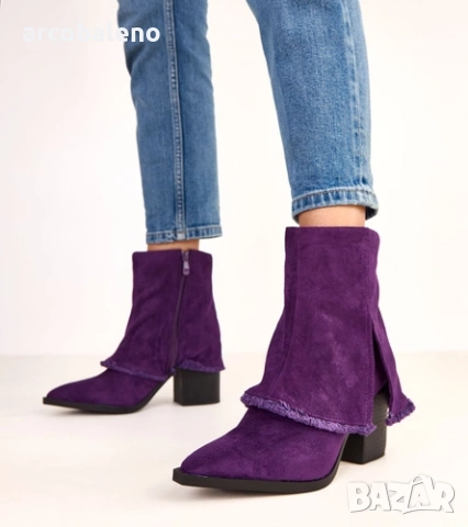 Дамски боти до глезена с навит калъф Felicia, 4цвята , снимка 8 - Дамски боти - 52164780