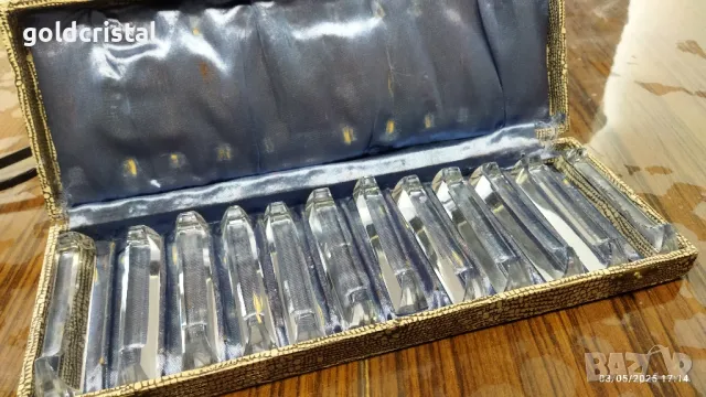 стари кристални поставки за прибори за хранене , снимка 3 - Антикварни и старинни предмети - 50147746