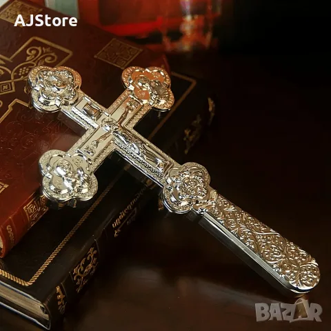 Православен напрестолен кръст - Silver, снимка 2 - Други ценни предмети - 55975323