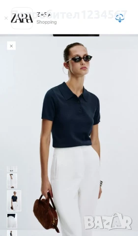 НОВ бял панталон на Zara, снимка 5 - Панталони - 51355839