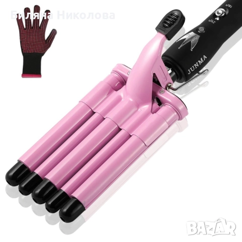 Тройна ретро преса за къдрене на косата., снимка 2 - Преси за коса - 52633378