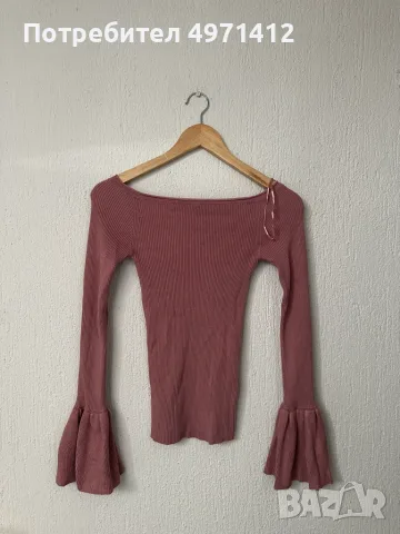 Рипсена блуза Gina Tricot, снимка 2 - Блузи с дълъг ръкав и пуловери - 56462586