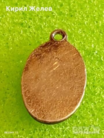 Стара сребърна висулка Свети Йосиф с Младенеца Исус ювелирна изработка 50971, снимка 6 - Колиета, медальони, синджири - 52651400