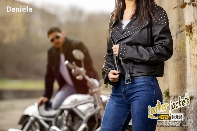 Намалено!! Дамско кожено яке Dirty12 wingskull ръчна изработка Germany 