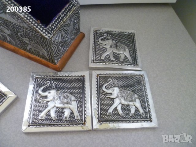 Стар интересен комплект от 6 броя подложки за чаши, снимка 2 - Аксесоари за кухня - 42025630