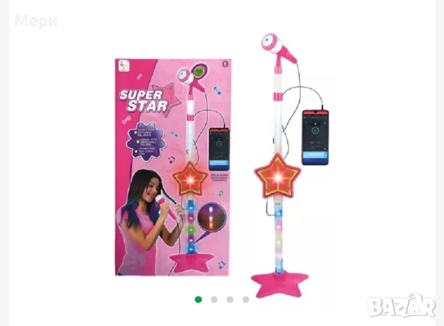 Детски микрофон на стойка, снимка 2 - Музикални играчки - 54019375