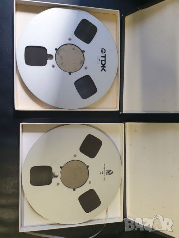 Лот от две 26,5см 10,5" метални магнетофонни ролки TDK. В много добро състояние. С ленти и кутии. Ко, снимка 2 - Други музикални жанрове - 39781437