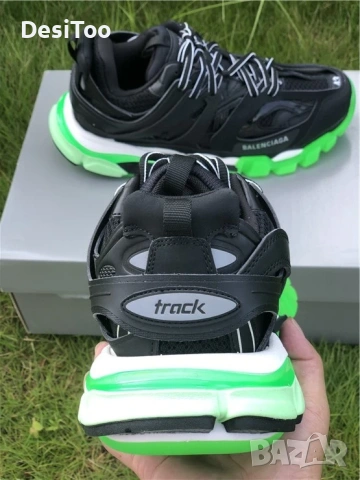 Balenciaga Track Sneaker "Black/Neon Green" , снимка 3 - Маратонки - 54362266