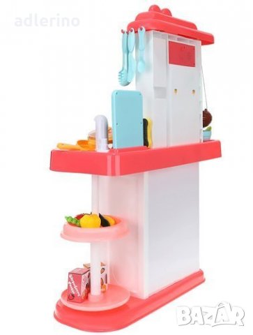 Игра Детска кухня , 72 см, много аксесоари и прибори, детска кухня, кухня за кукли, червена, снимка 7 - Играчки за стая - 34164438