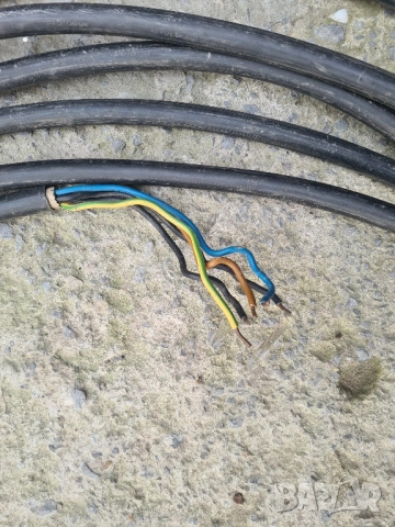 Кабел немски  5 жилен 3мм 12м , снимка 2 - Кабели и адаптери - 52447028