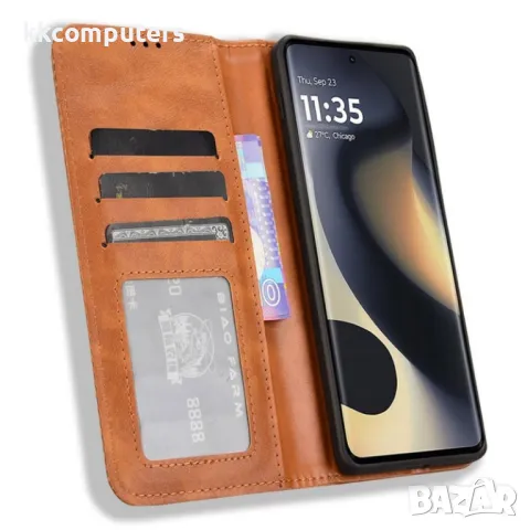 Motorola Edge (2024) 5G Magnetic Кожен Калъф и Протектор, снимка 5 - Калъфи, кейсове - 49920283