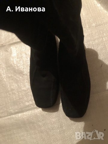 Дамски ботуши естествен велур, снимка 1